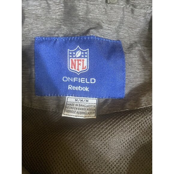 Rebook On Field Cleveland Browns NFL Jacket Mens M Embroidered Coat Light weight - Picture 9 of 10